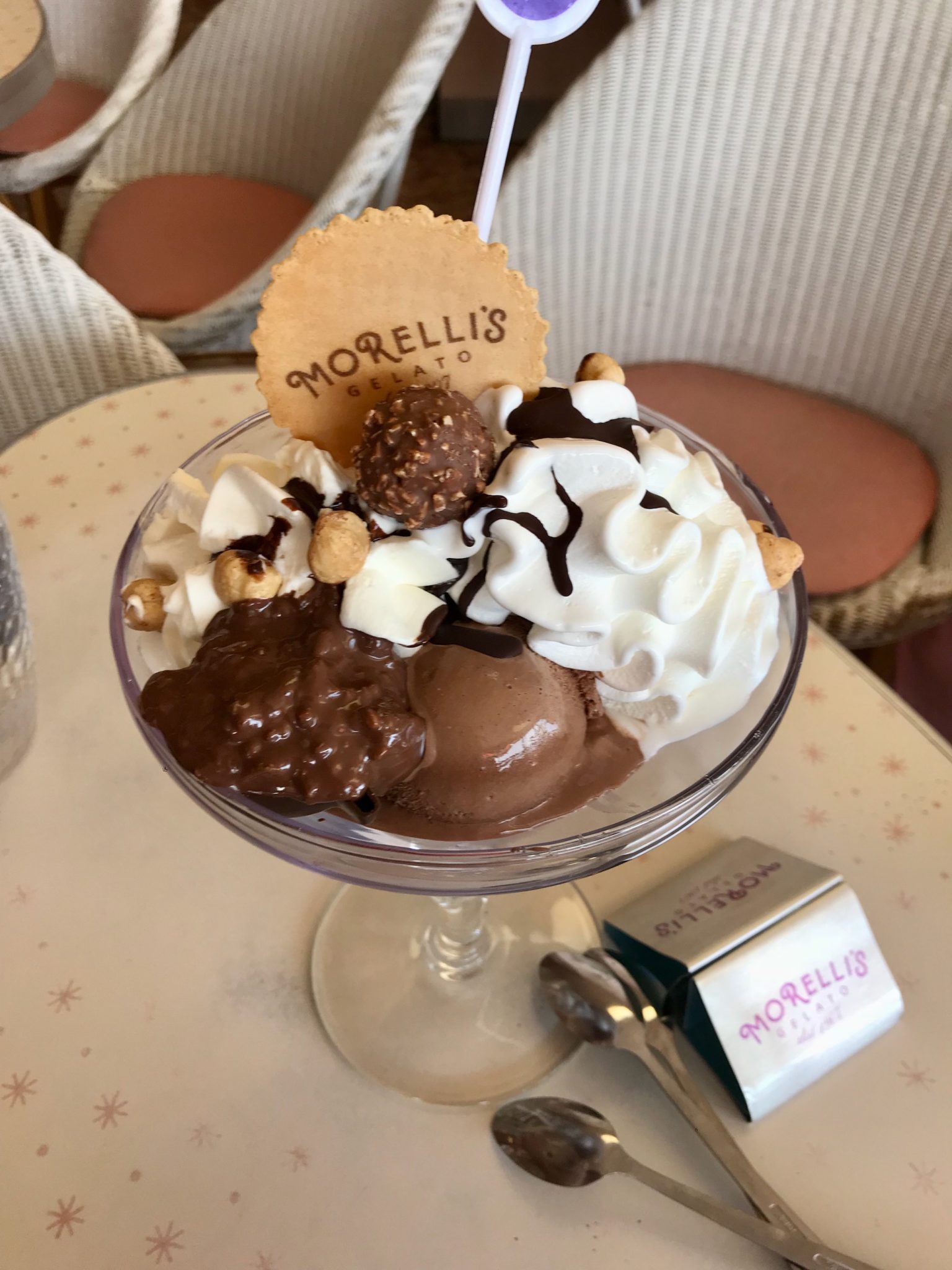 One of the best things to do in Broadstairs - eat a delicious ice cream sunday at Morelli's 