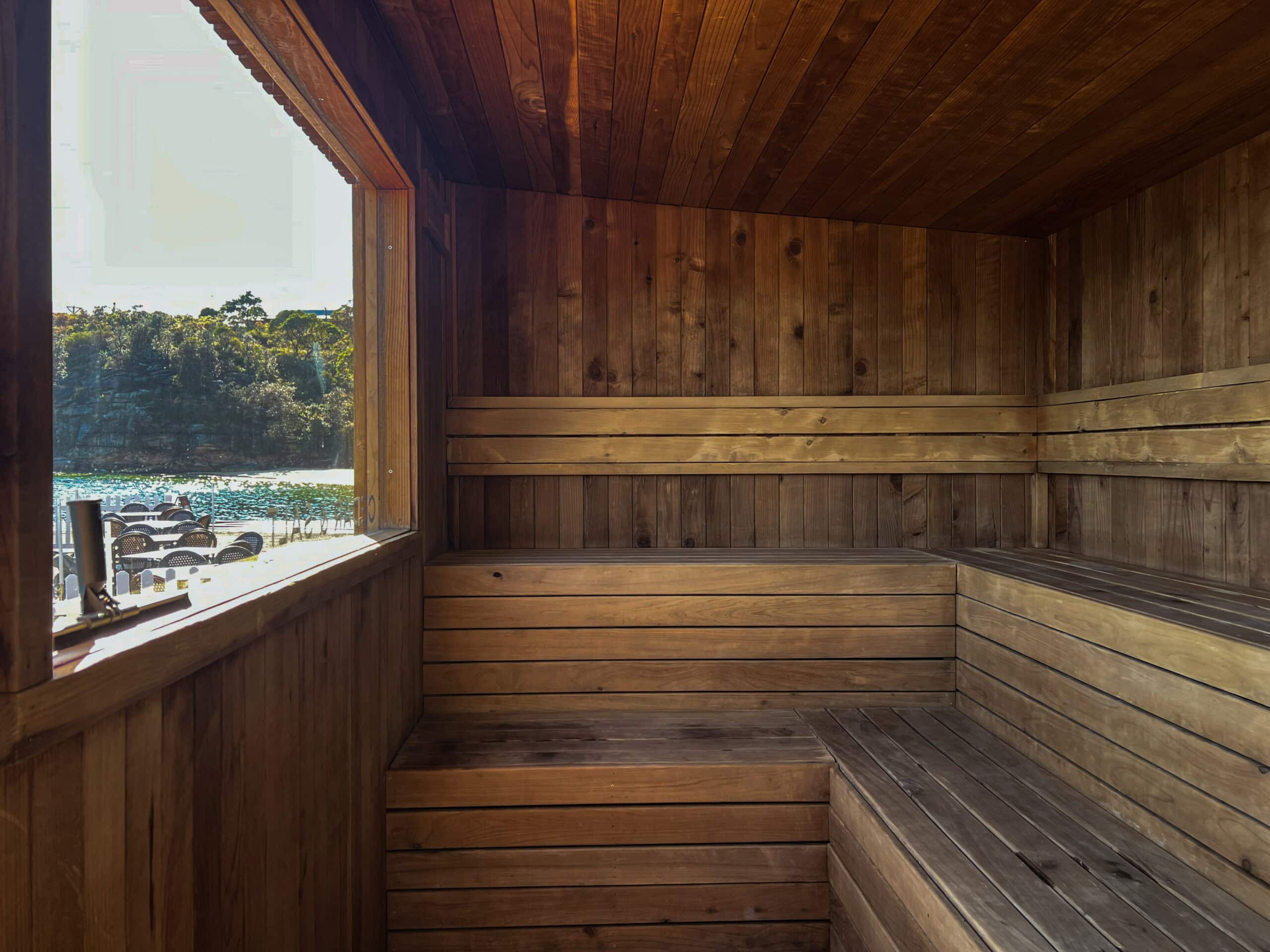 Cedar & Salt Sauna on Quarantine Beach in Sydney