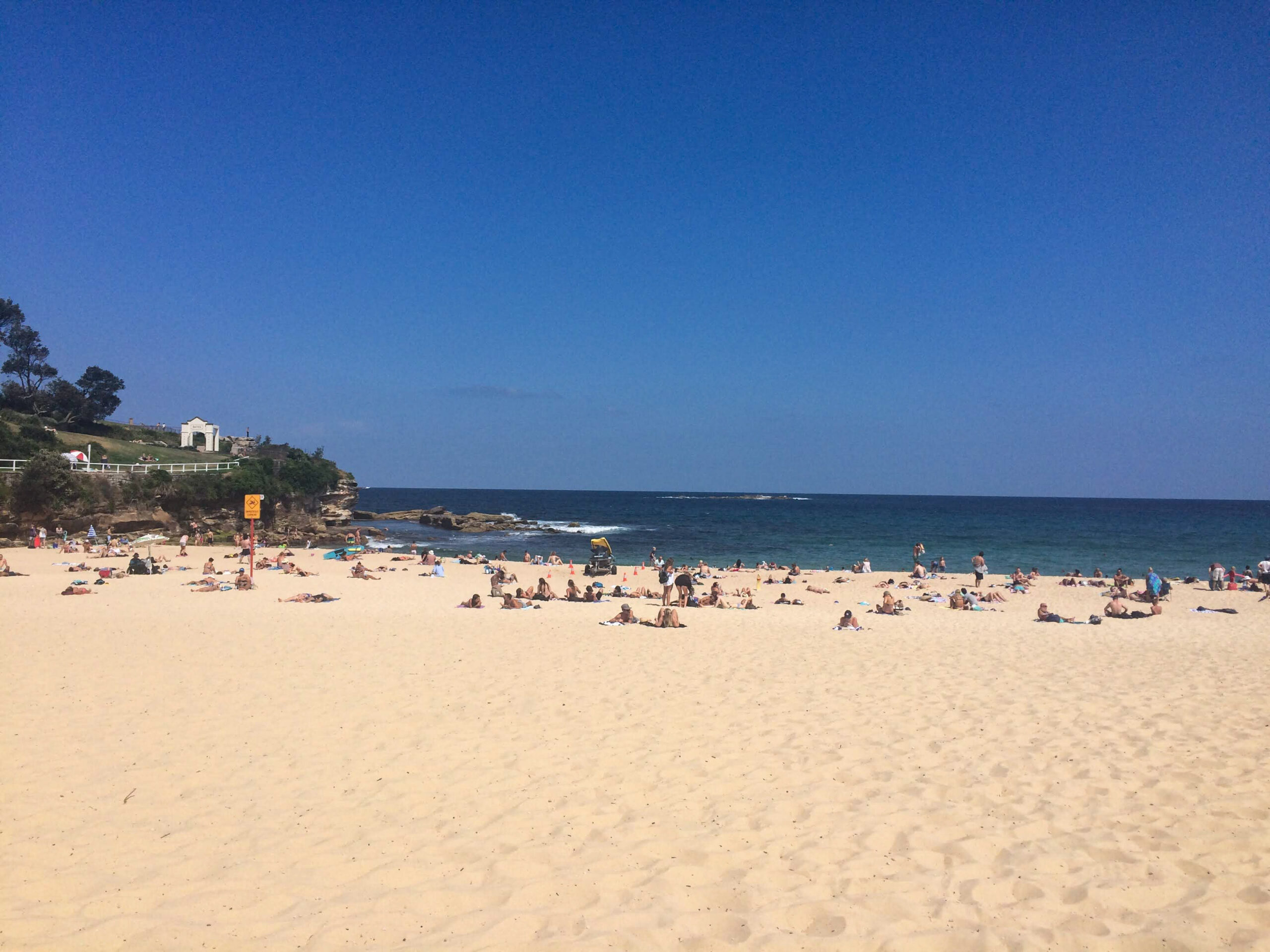 A wide sandy beach in Sydney