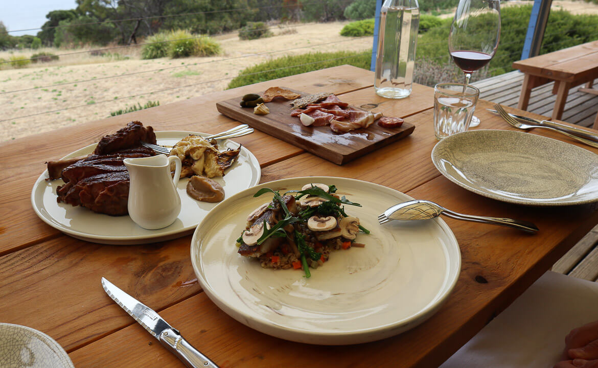 A table full of delicious food at Sunset Food and Wine