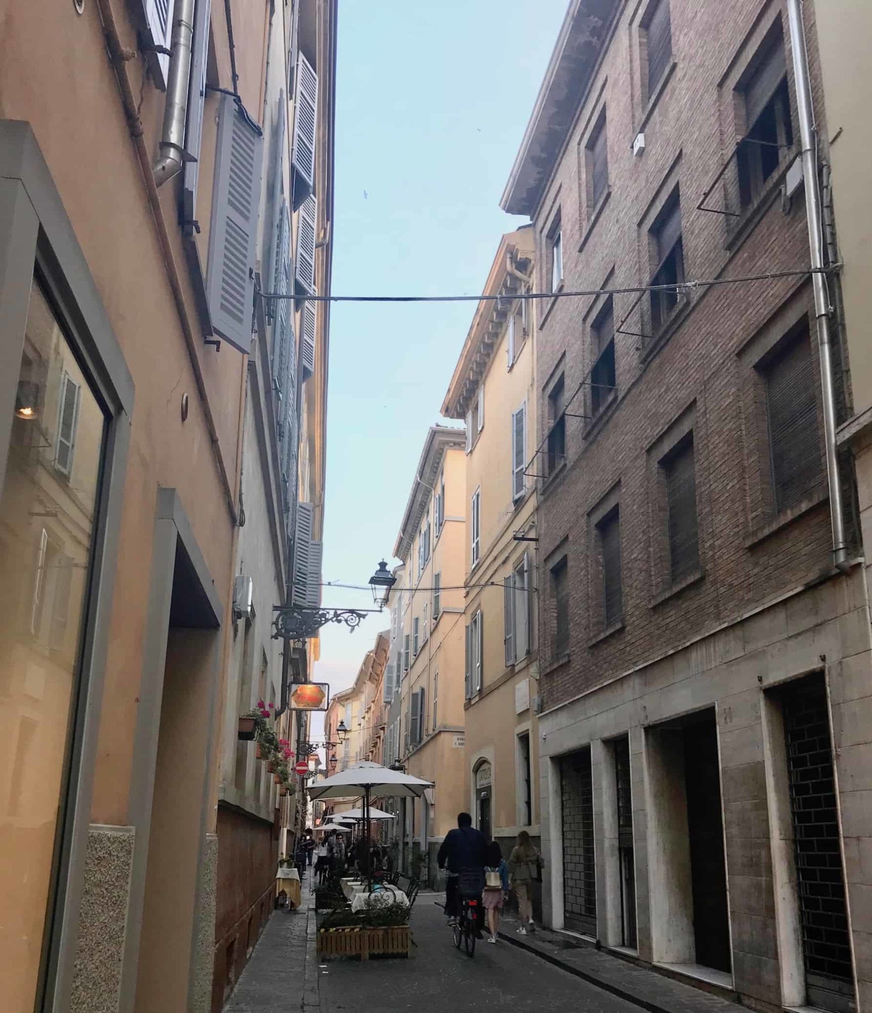 A street in the city of Parma