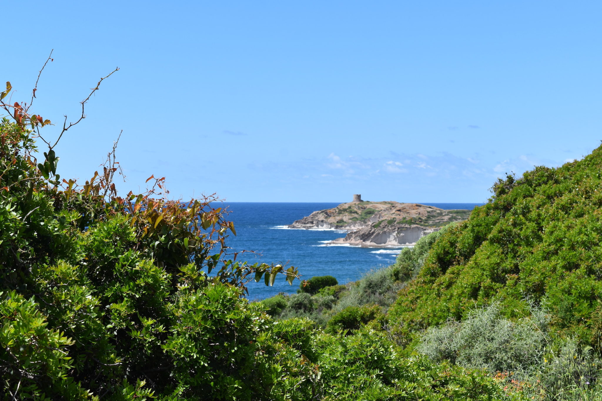 A rocky headland with a fortress 