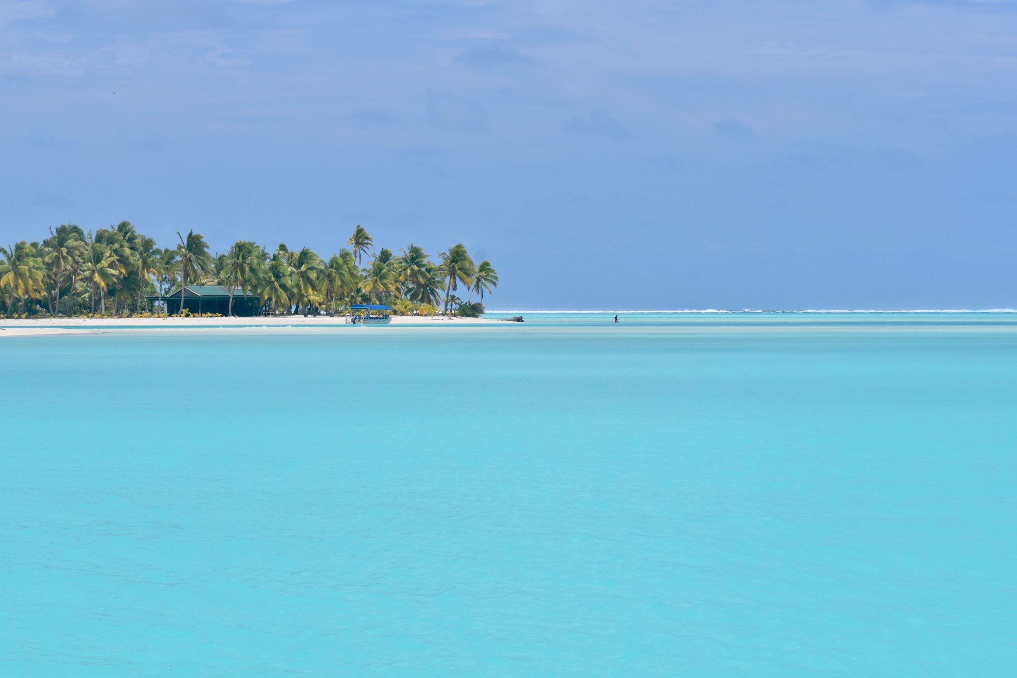 A paradise island surrounded with blue water