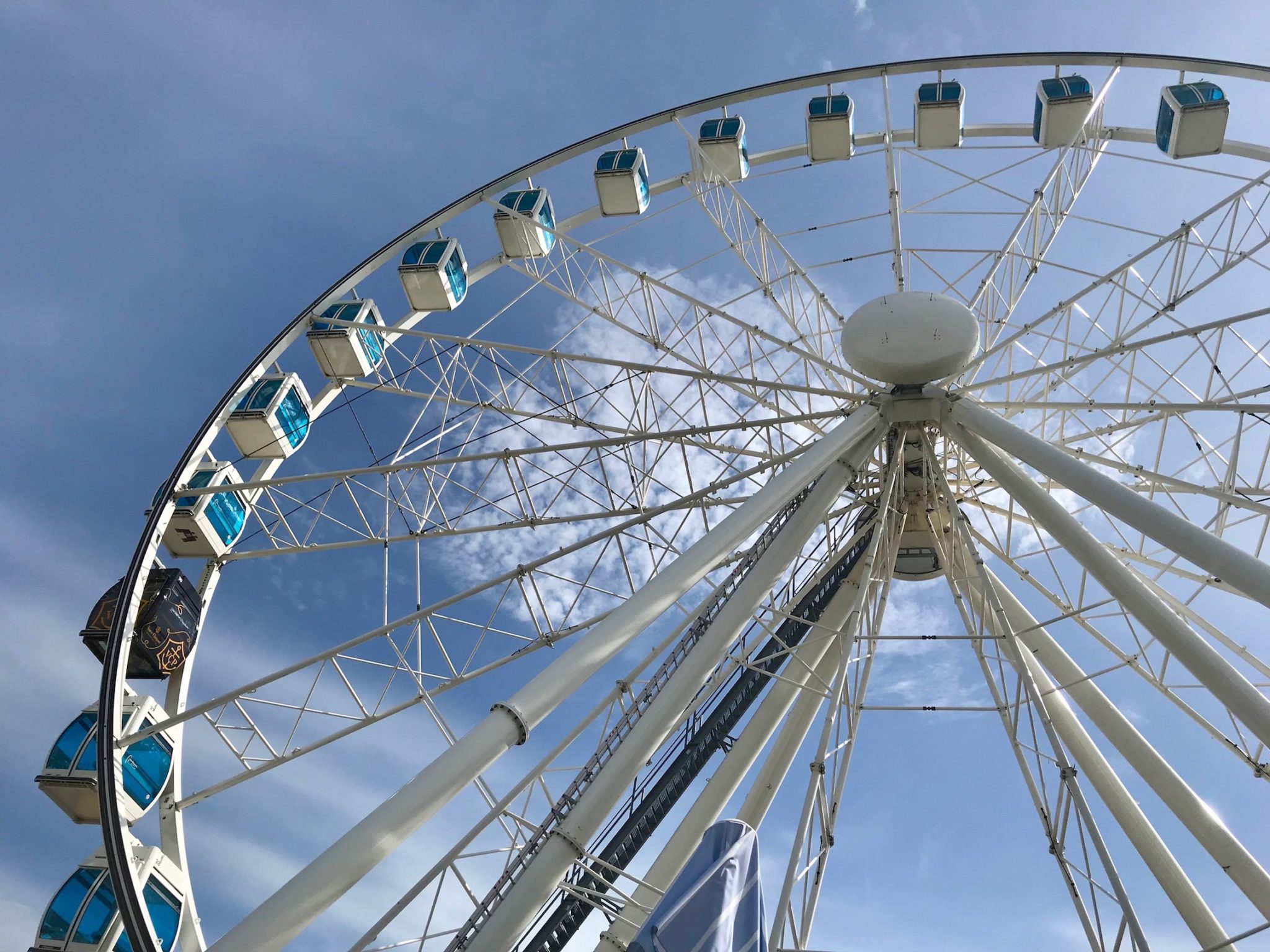 A ferris wheel featuring a sauna carriage in Helsinki