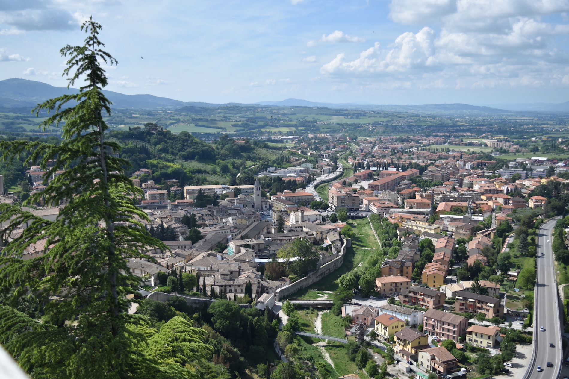 Enjoying the views from the castle while spending 3 days in Umbria