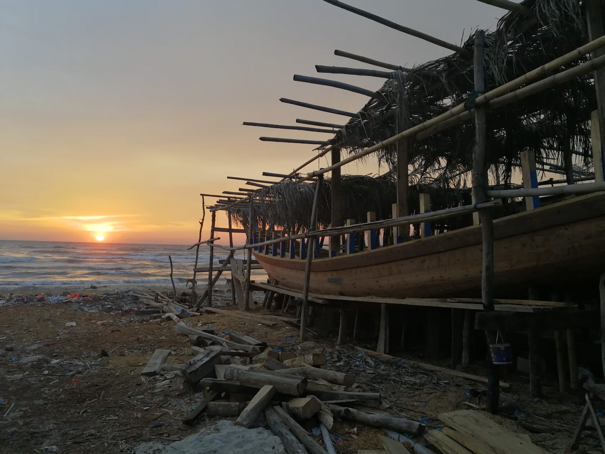 Building a ship in Bira Indonesia 