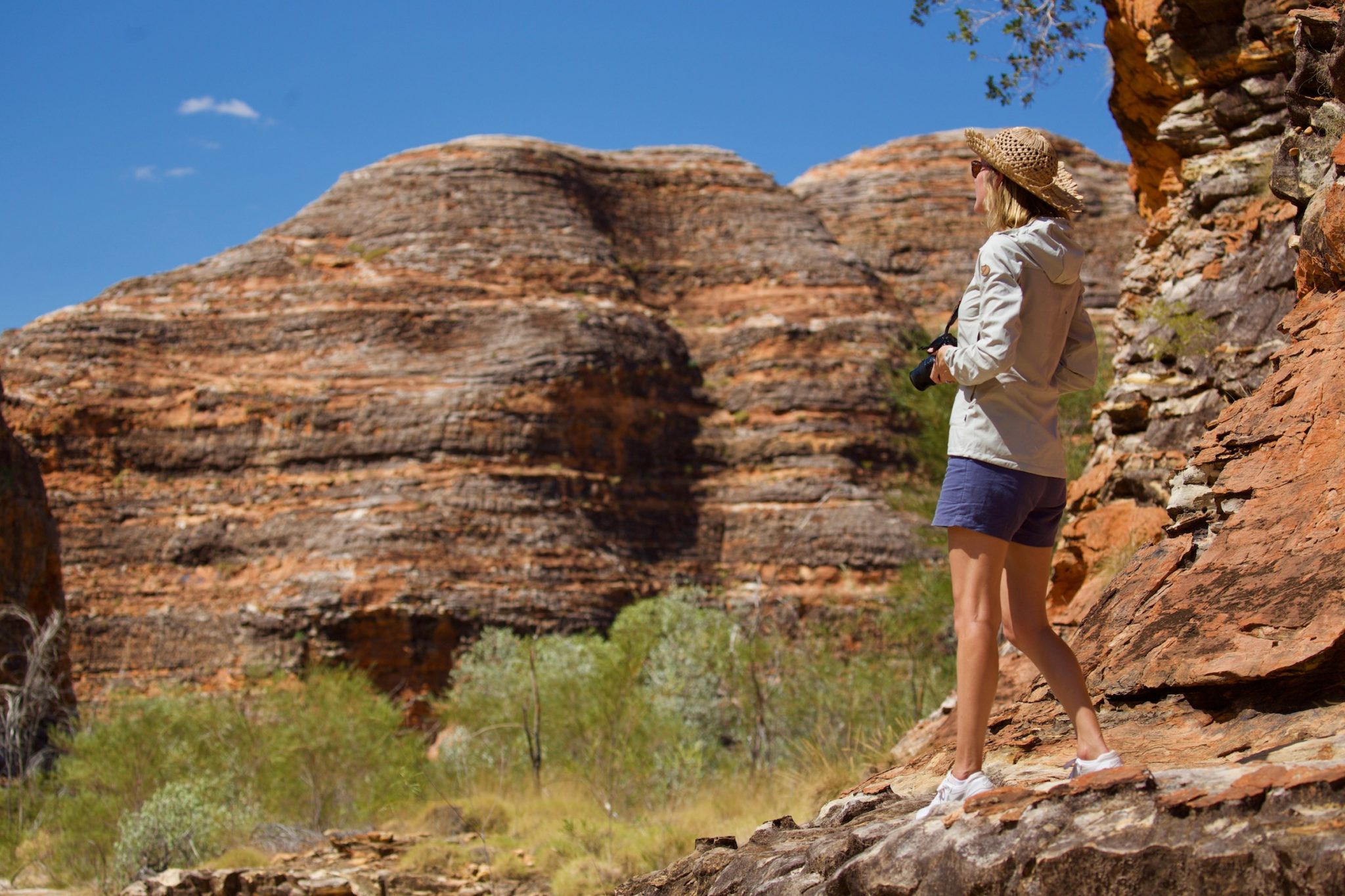 Wearing a Fjallraven jacket in the Bungle Bungle Ranges, WA. 