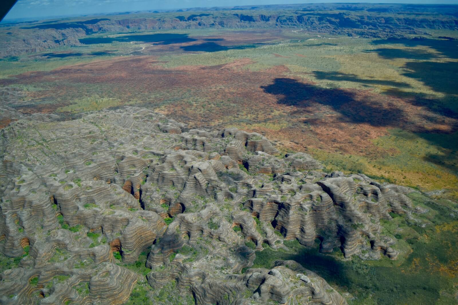 The Bungle Bungle Ranges above