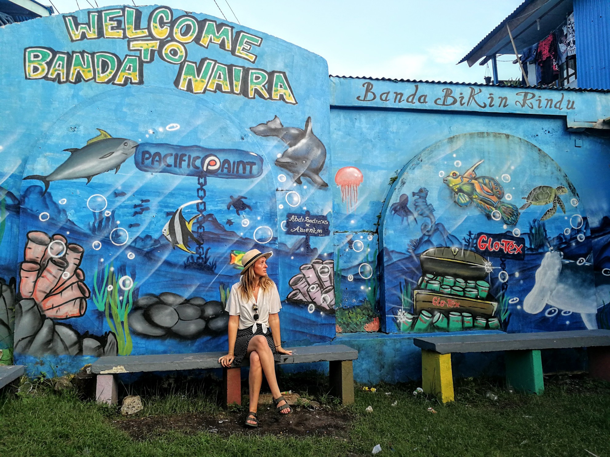 A colourful underwater mural in Banda 