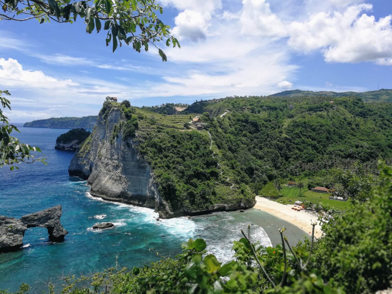 Rugged cliffs and beach of Nusa Penida