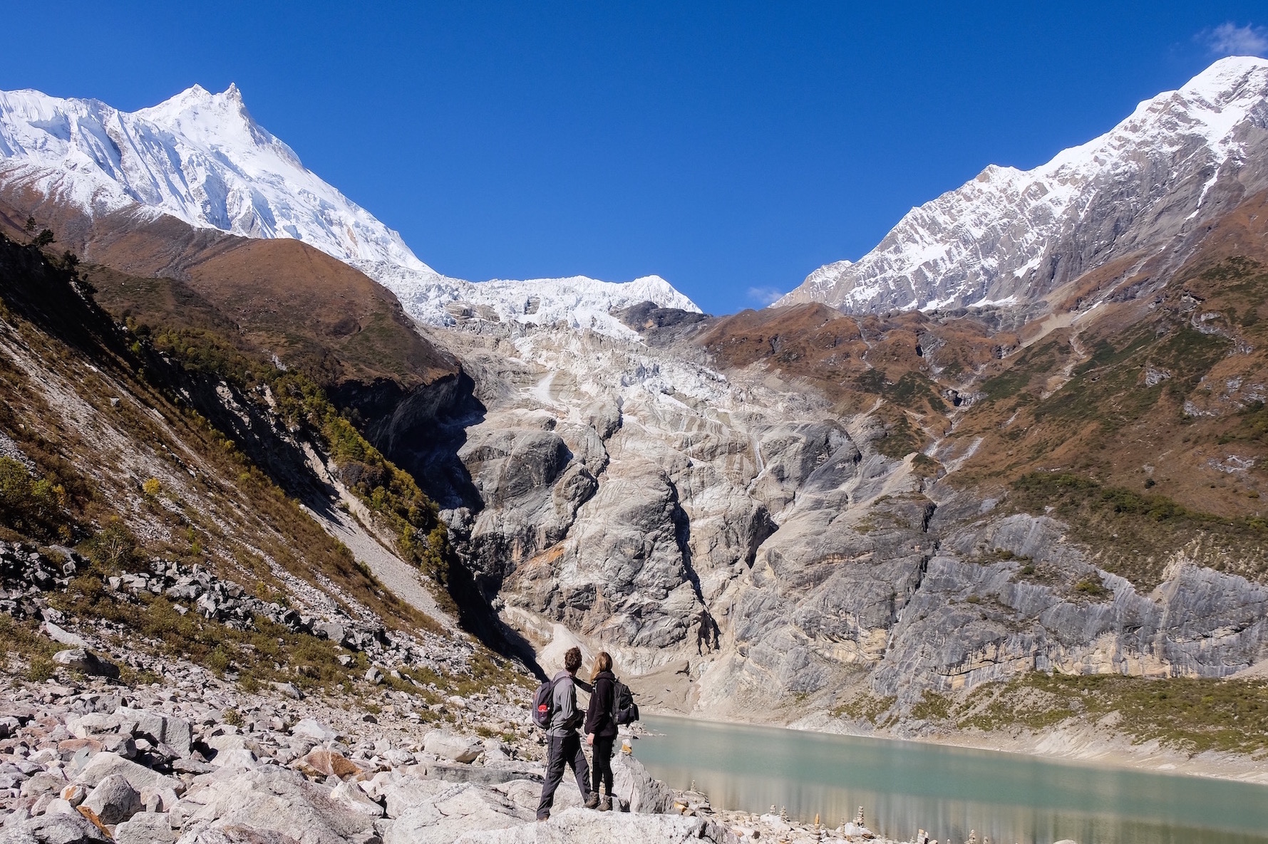 Mount Manaslu at Lake Birendra