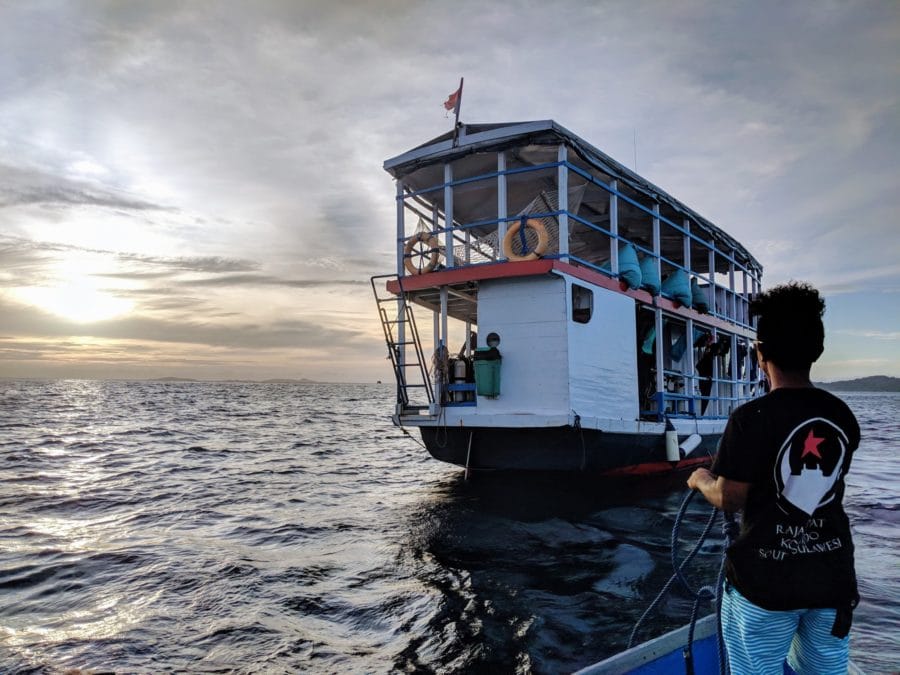 A scuba diving live-aboard boat