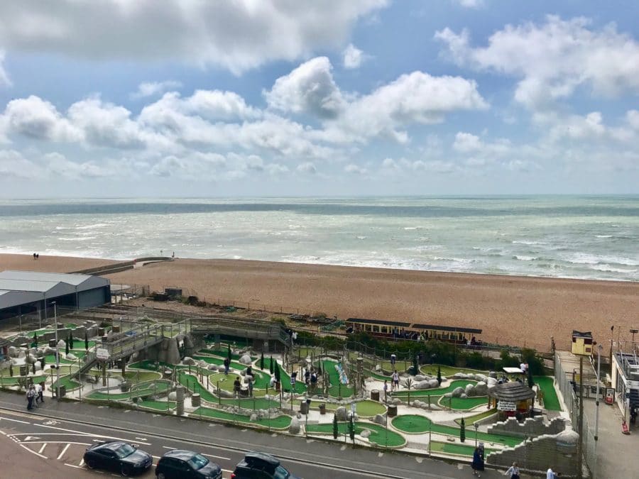 A crazy golf course on Brighton Beach 