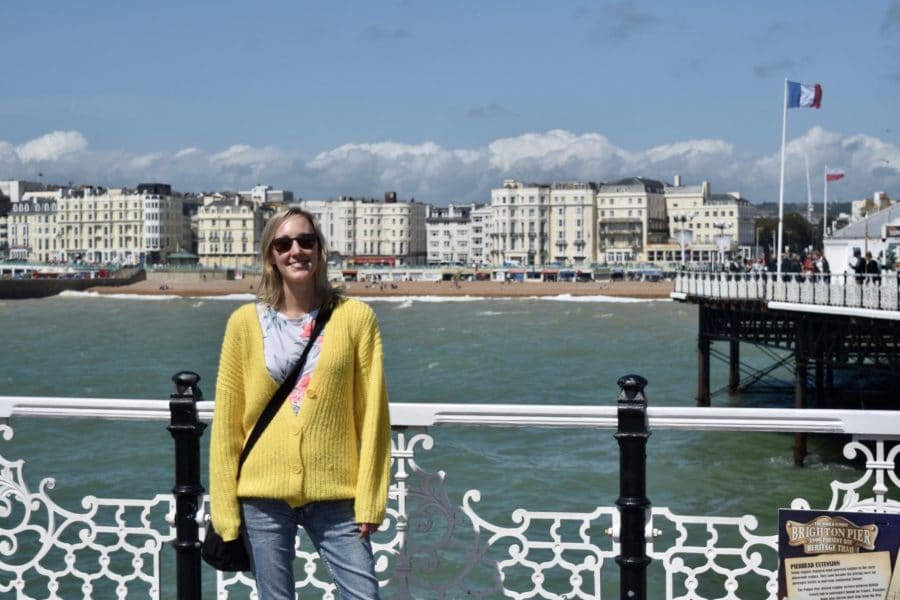 Hayley enjoying Brighton Palace Pier 