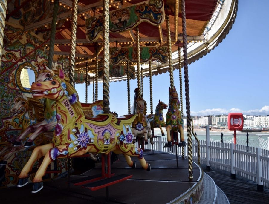 A merry go round on Brighton Palace Pier 