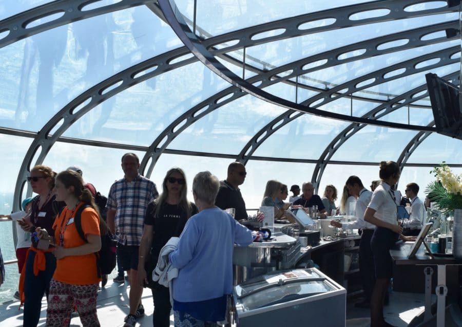 The bar at the top of the British Airways i360 in Brighton