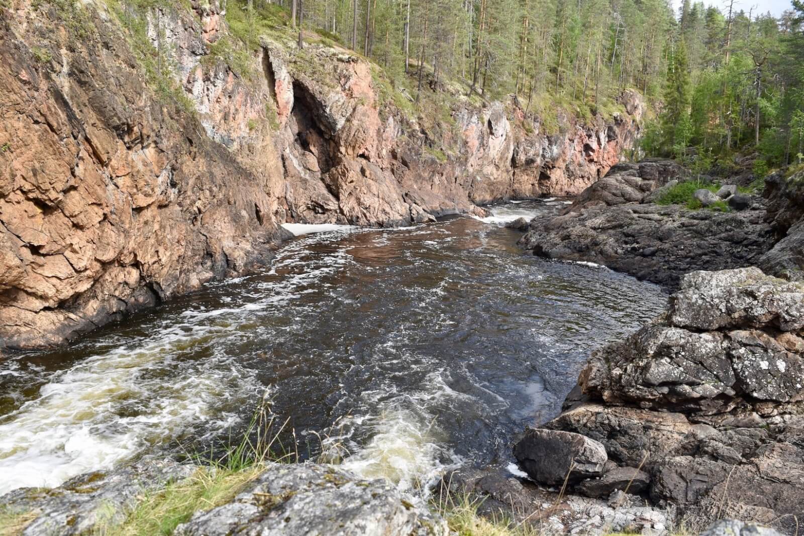 White water rapids in Finnish Lapland 