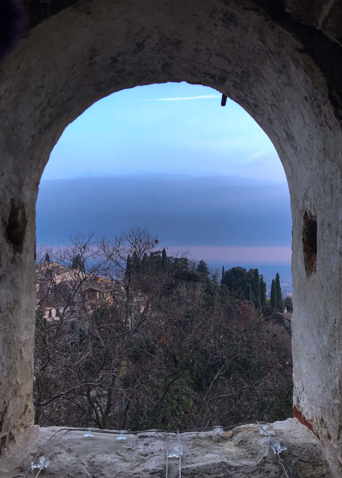 The view from Asolo Castle in Veneto 