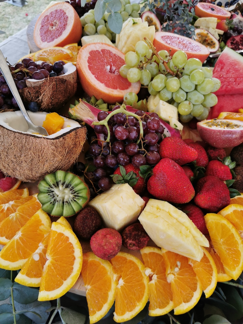 An expansive fruit platter in Coffs Harbour