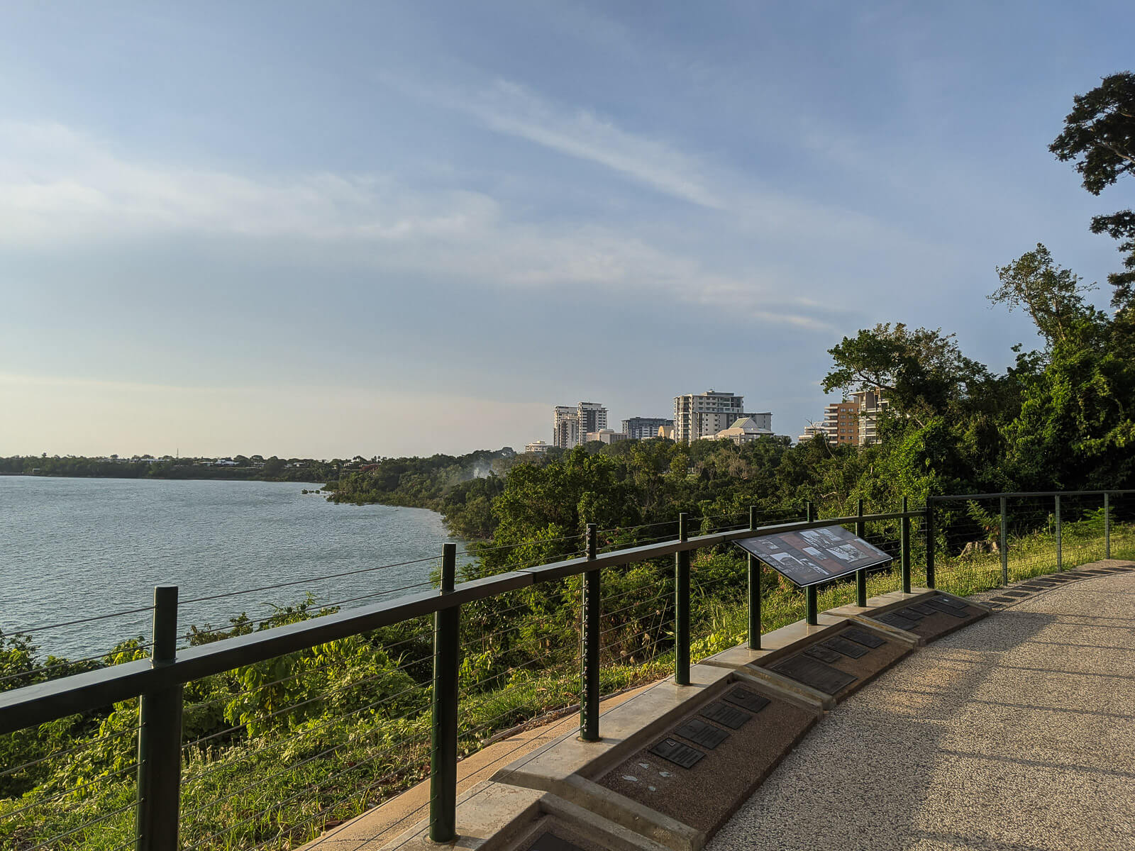 A path next to the ocean 