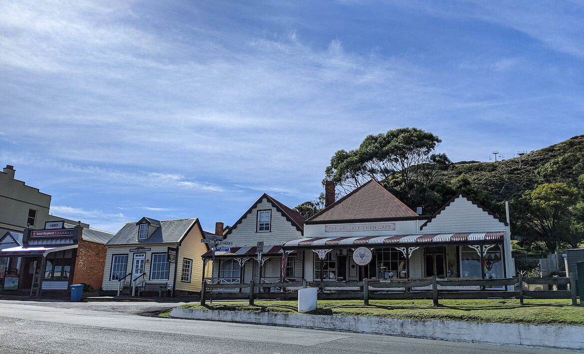 Heritage buildings have been used as a movie set in Stanley 