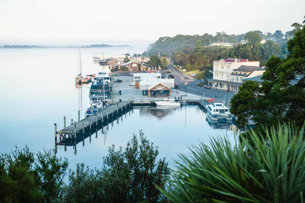 The harbour at Strahan