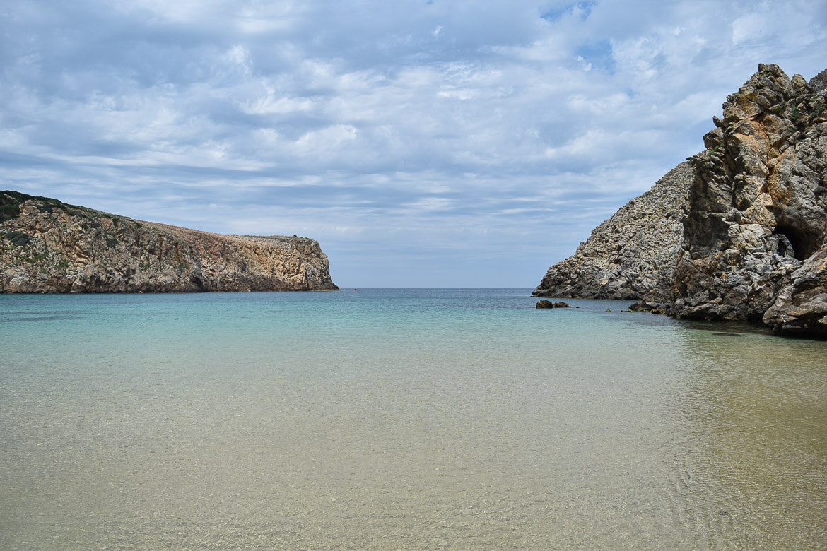 The rocky bay of Cala Domestica