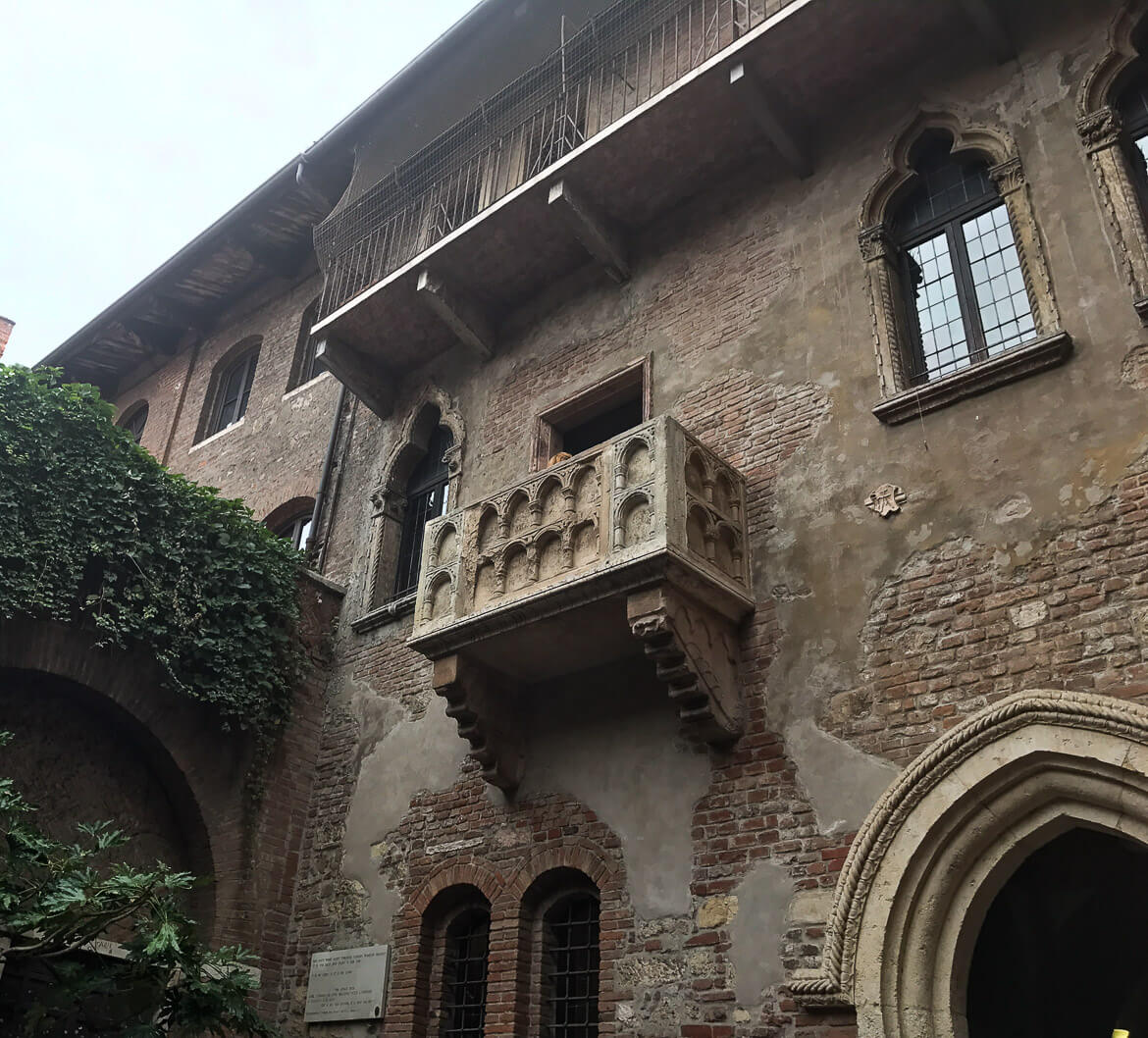 Juliet's Balcony in Verona - a highlight on a Northern Italy itinerary