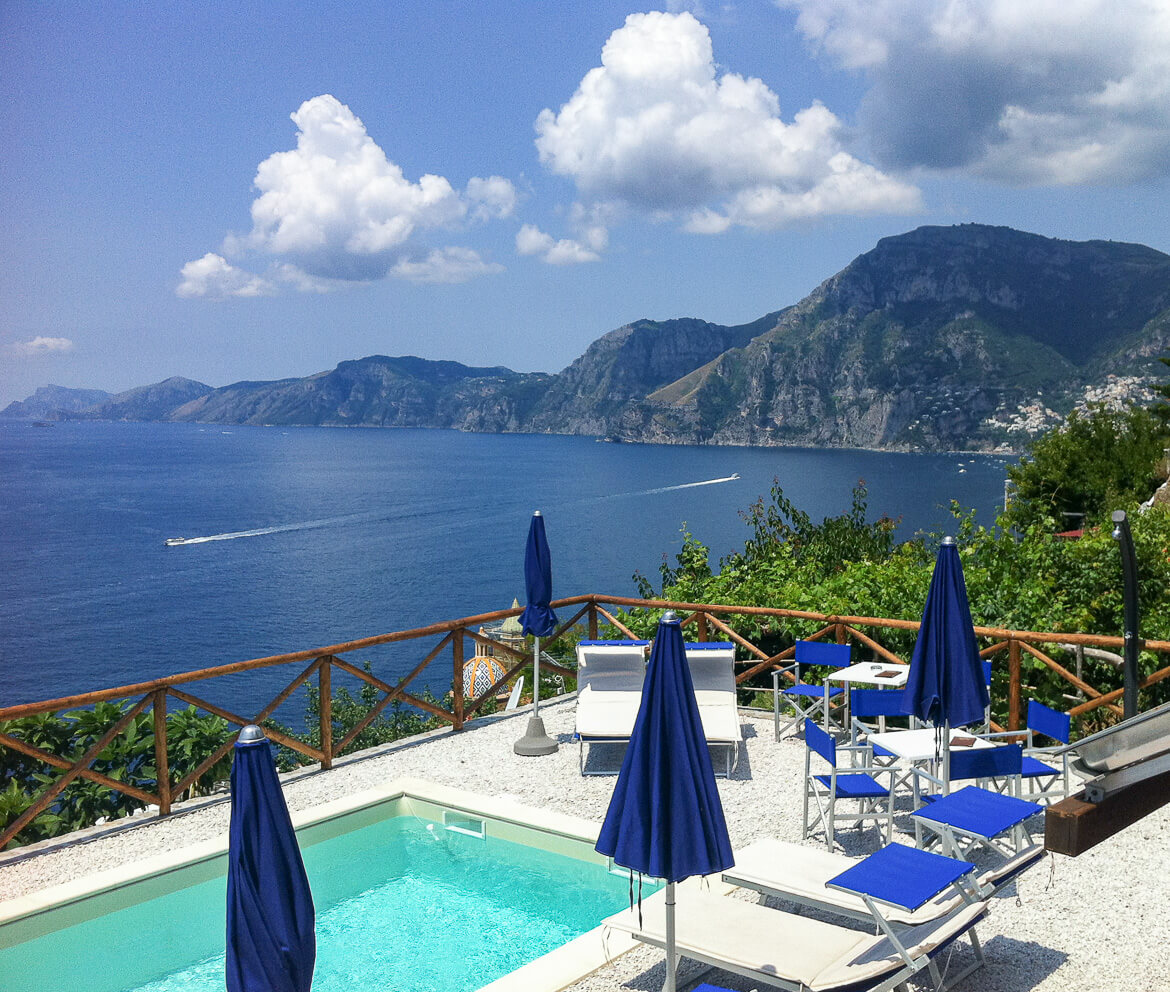 A pool overlooking Positano
