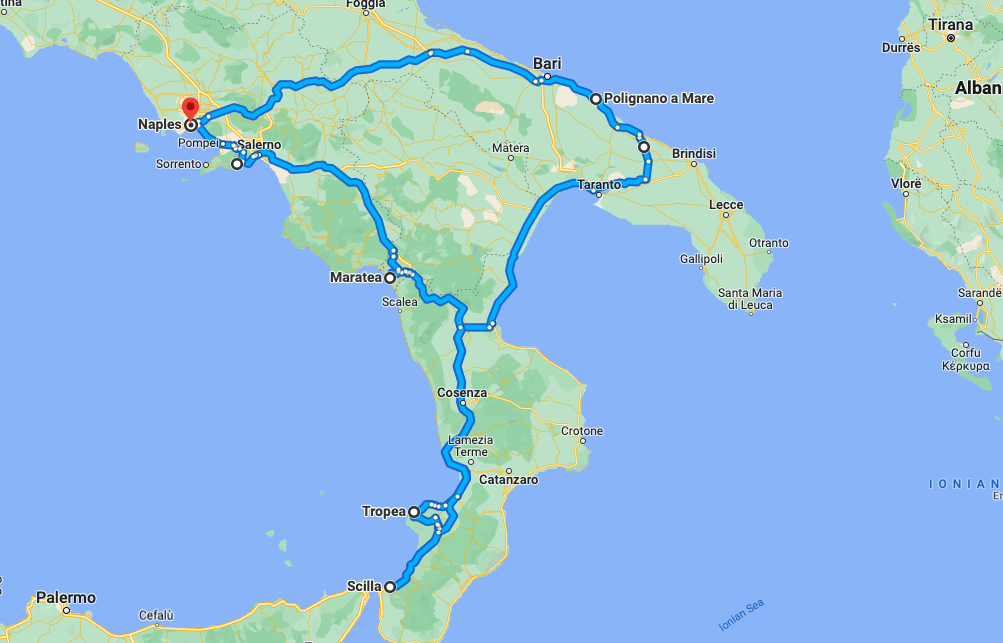 southern italy 10 day trip