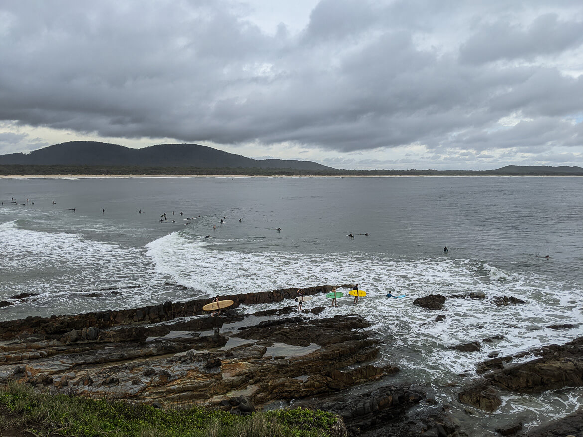 Surfers at Crescent Head