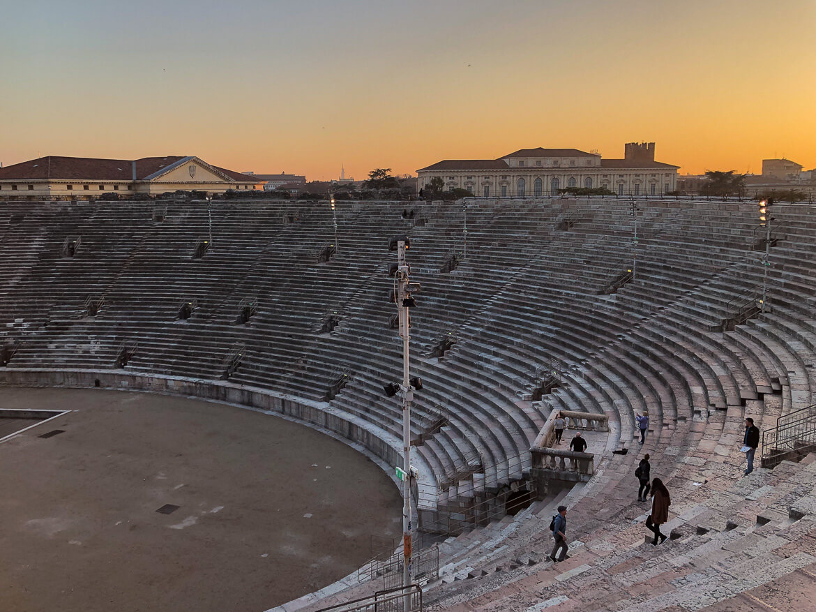 Verona Arena at sunset