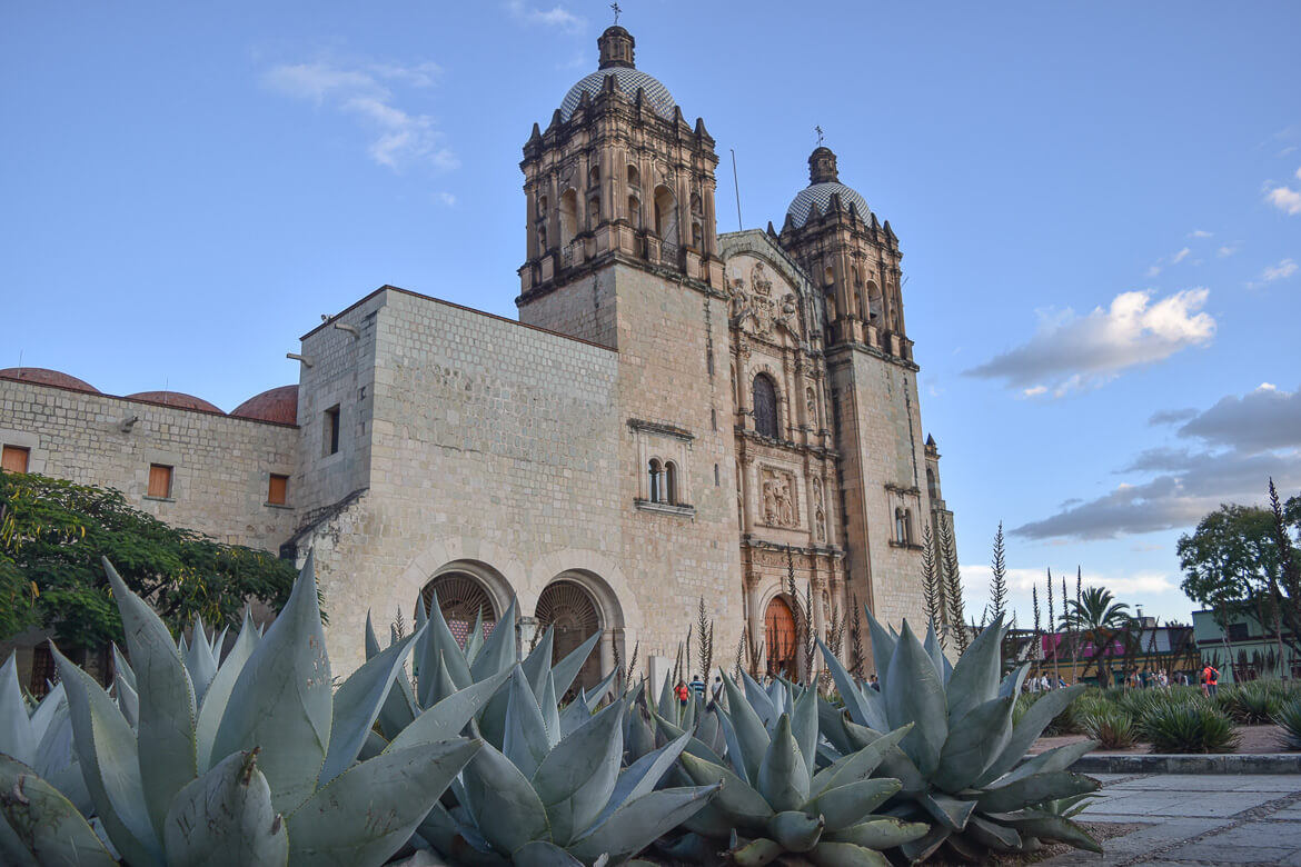 The cathedral in Oaxaca Zocalo
