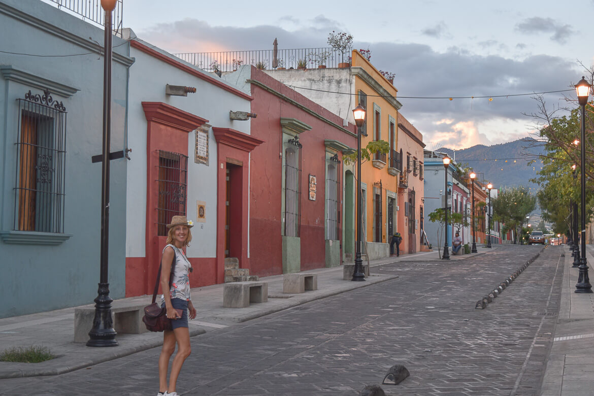 Colourful streets in Oaxaca