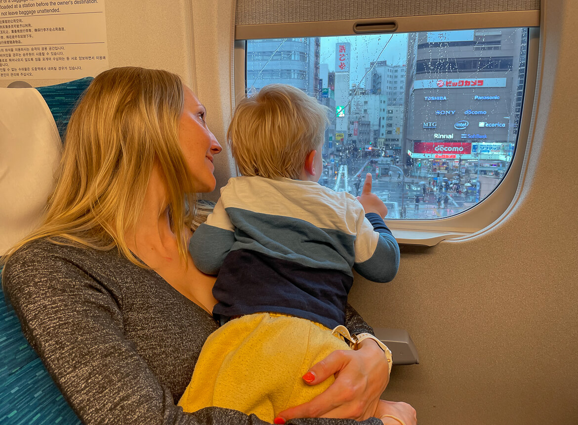 Travelling on the Shinkansen with a toddler from Tokyo to Kyoto