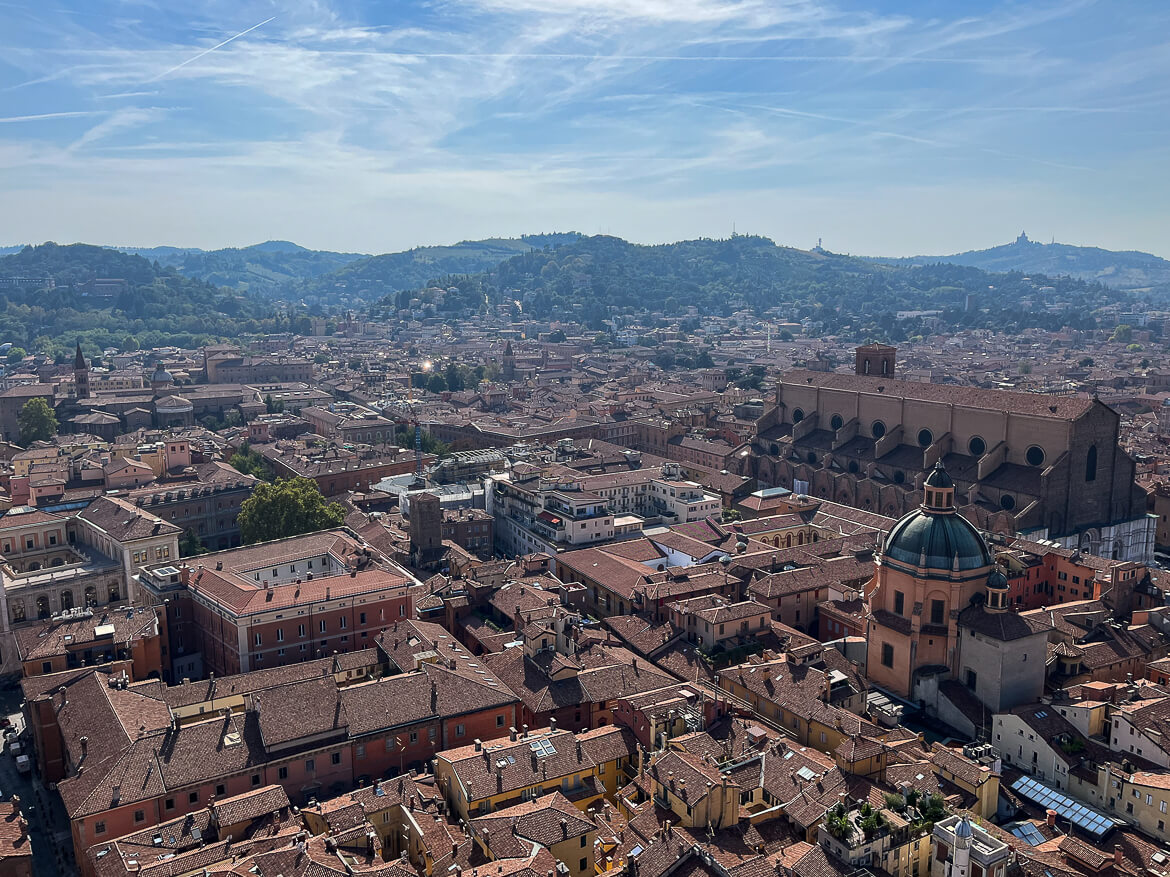 Views of Bologna from Torre degli Asinelli