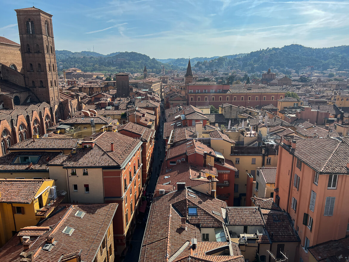 Views from Torre dell’Orologio in Bologna