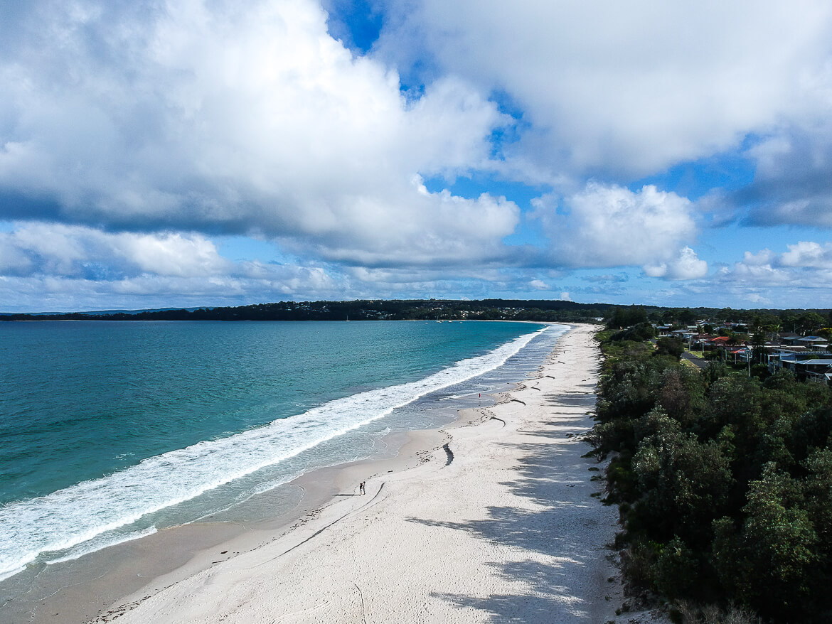A white sand beach in Jervis Bay