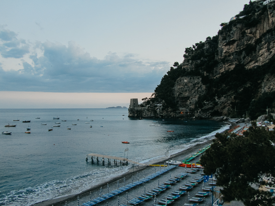 Positano beach on the Amalfi Coast