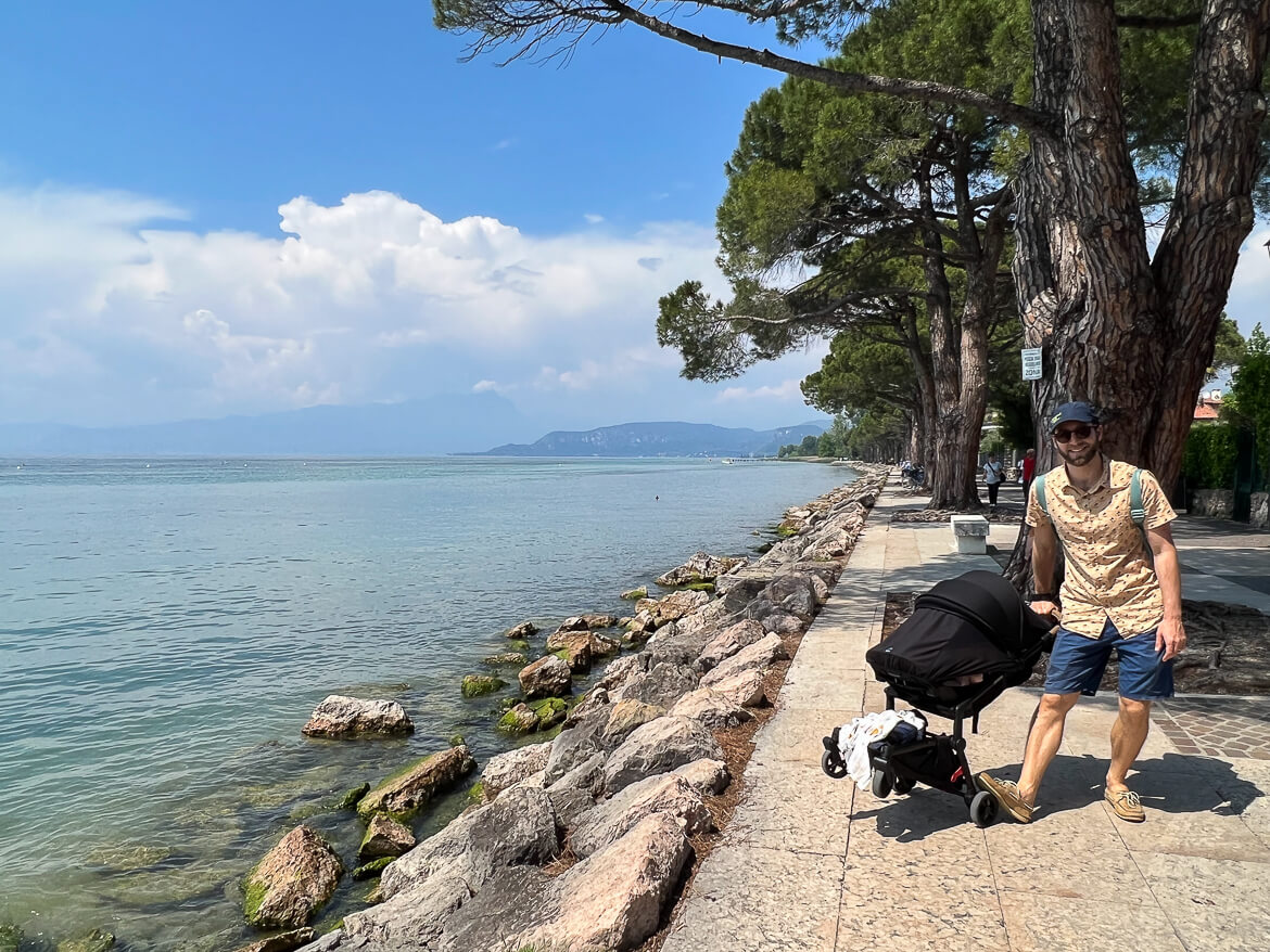 Using our travel pram in Italy