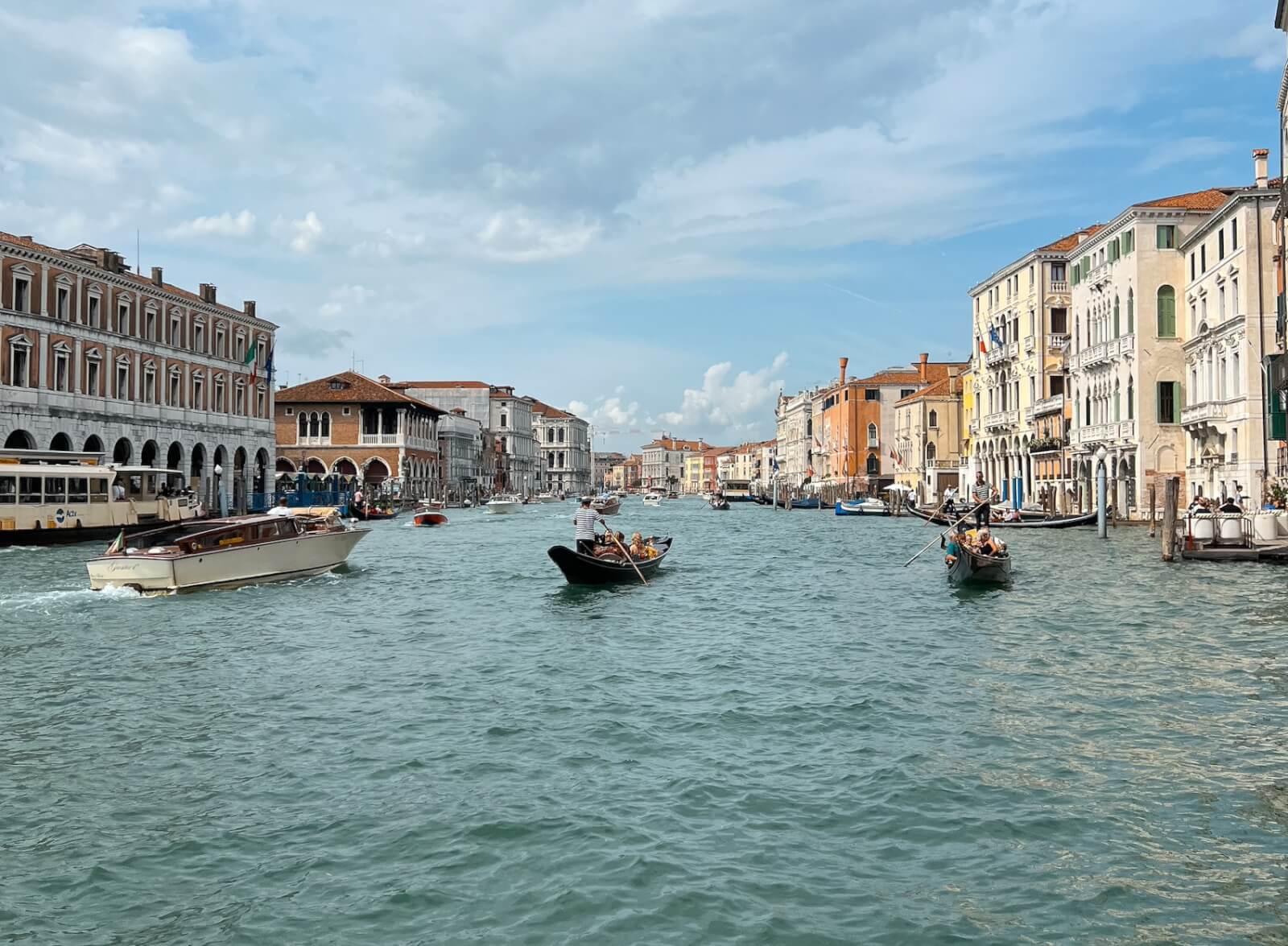 Boats on the water in Venice