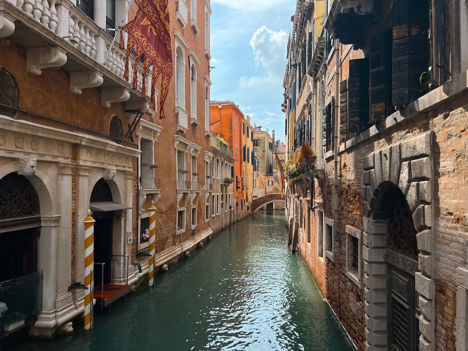A narrow canal in Venice 