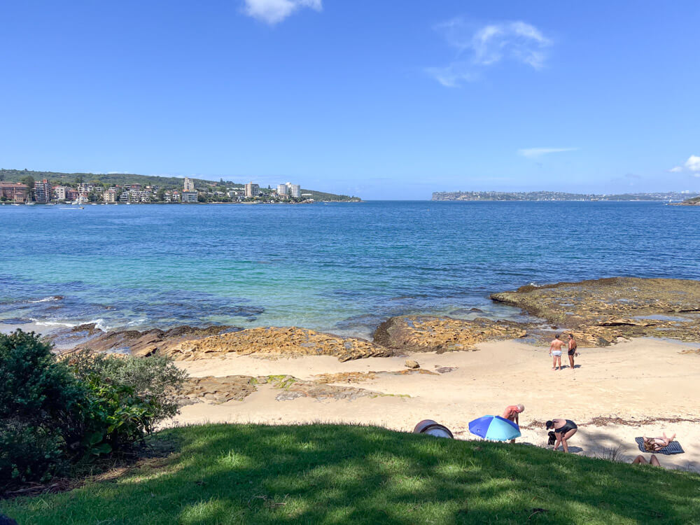 A sheltered harbour beach in Manly