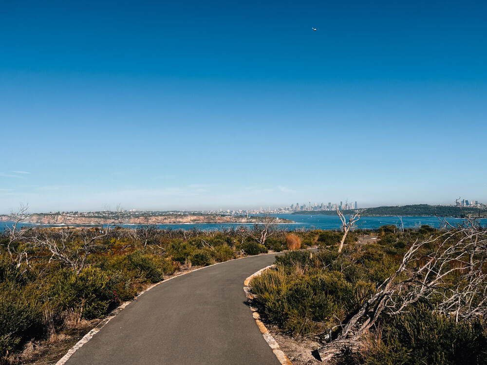 A path overlooking the city in Sydney
