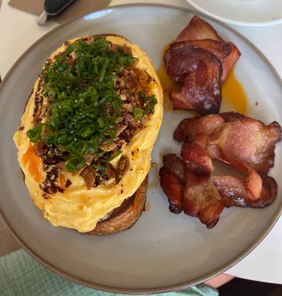 chilli scramble eggs at Calibrate Manly