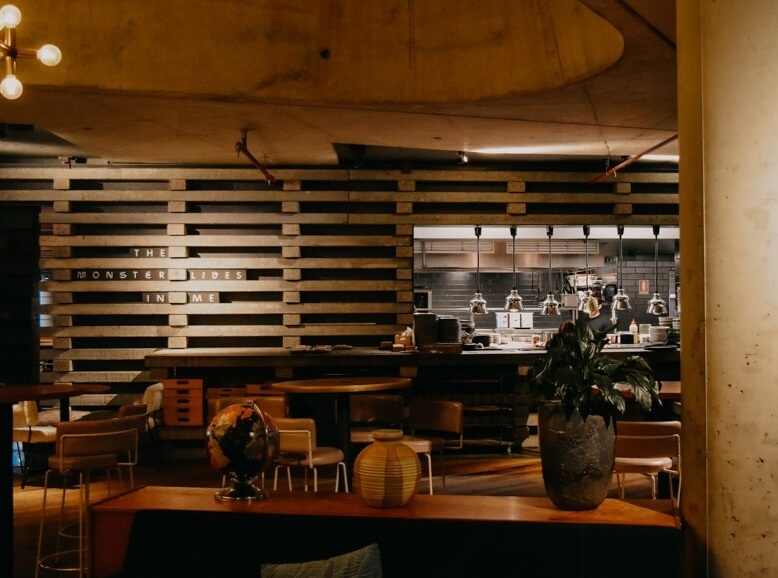 Monster Kitchen & Bar, the restaurant at Ovolo Nishi in Canberra