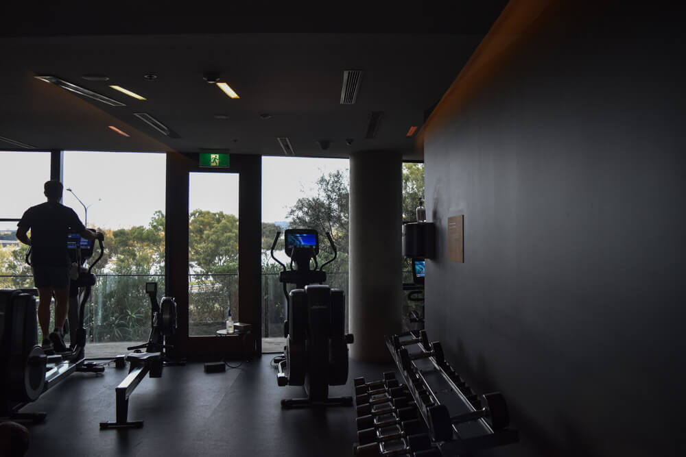 The 24 hour gym at Ovolo Nishi