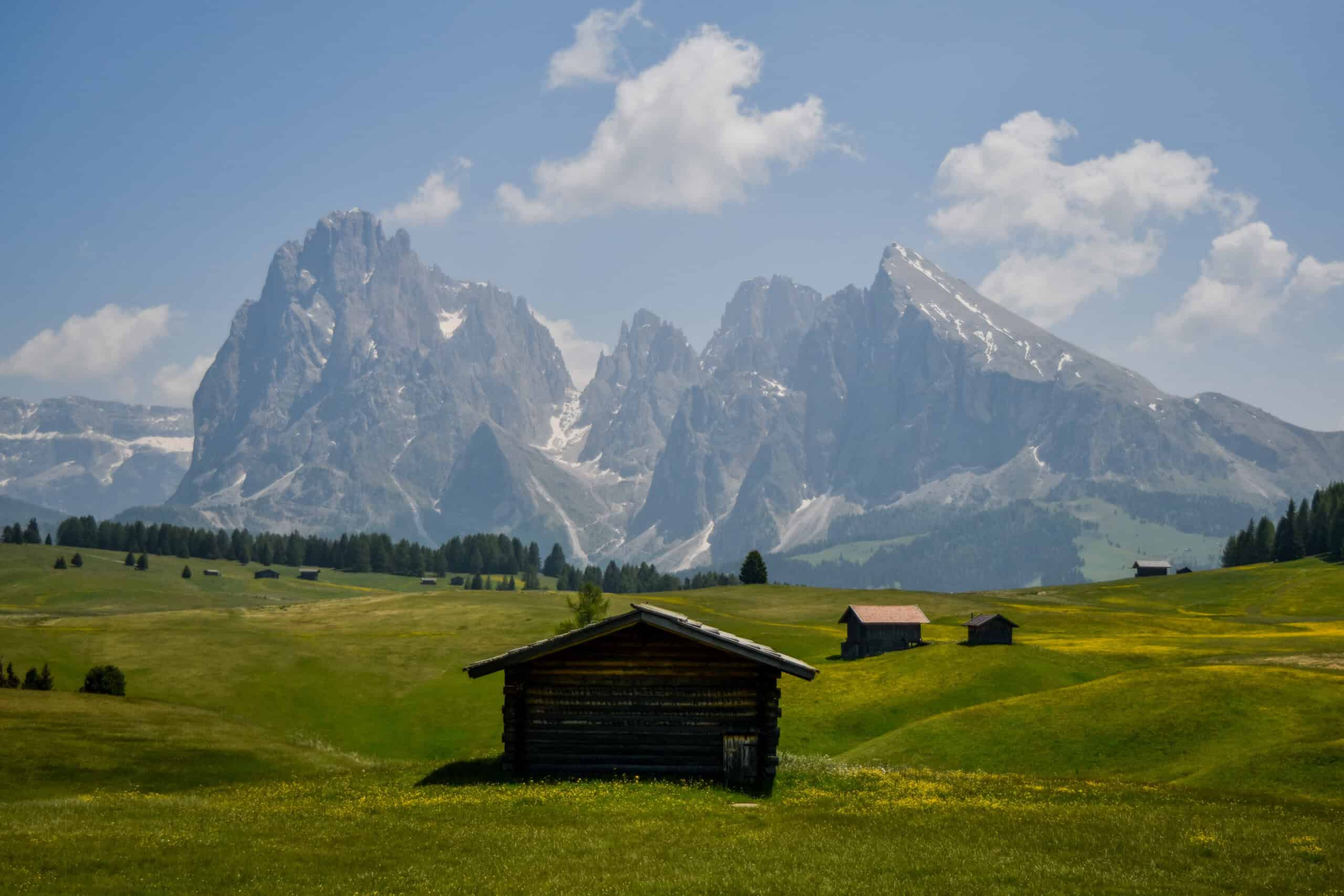 Alpine meadows in the Dolomites