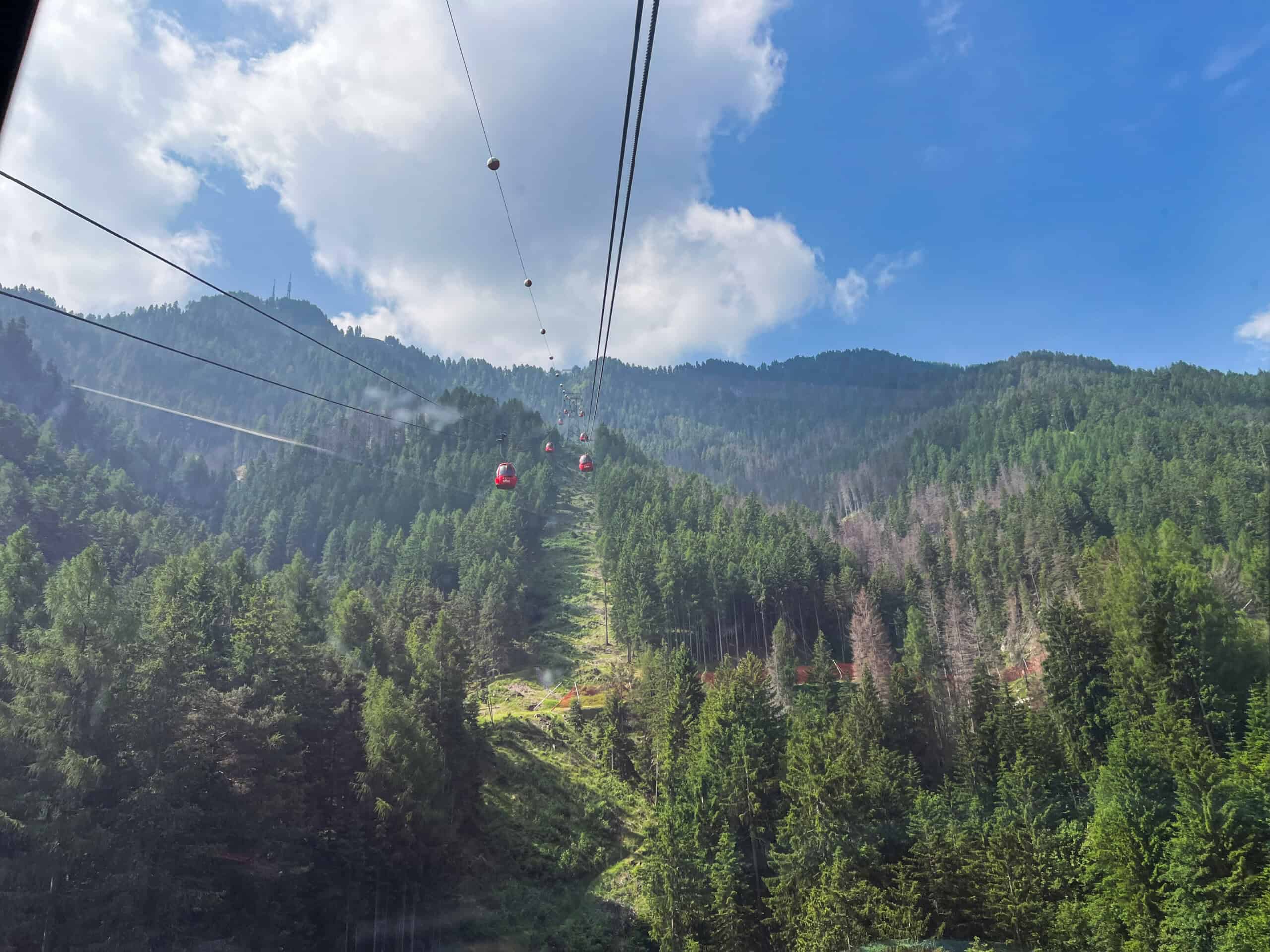 The cable car up to Alpe di Siusi