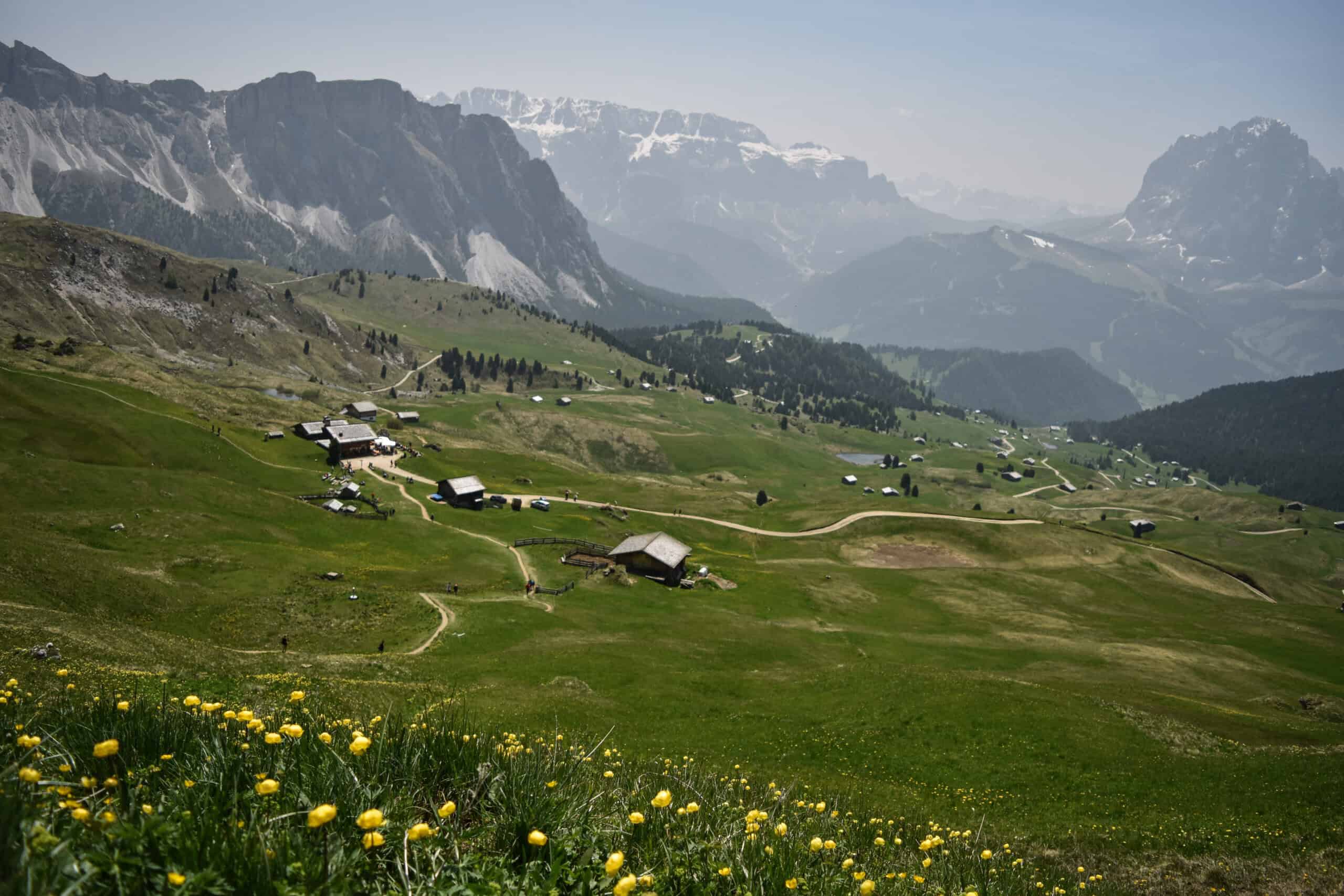 Alpine meadows in the Dolomites